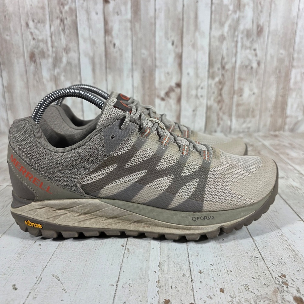 Merrell Antora 2 Womens Trail Running Shoes Brindle Taupe Vibram J135326 Size 9